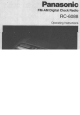 Panasonic RC-6088 Operating Instructions Manual
