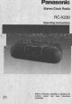 Panasonic RC-X230 Operating Instructions Manual