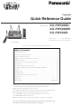 Panasonic KX-PW508DL Quick Reference Manual