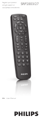 Philips SRP2003/27 User Manual