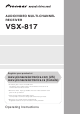 Pioneer VSX-817-S/-K Operating Instructions Manual
