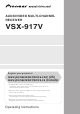 Pioneer VSX-917V Operating Instructions Manual