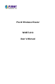 Planet Pre-N Wireless Router WNRT-610 User Manual