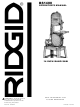 RIDGID BS1400 Operator's Manual