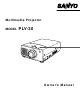 Sanyo PLV-30 Owner's Manual