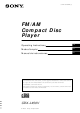 Sony CDX-L450V Operating Instructions Manual