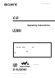 Sony WALKMAN D-EJ2000 User Manual