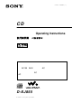 Sony CD Walkman D-EJ855 Operating Instructions Manual