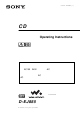 Sony CD Walkman D-EJ885 Operating Instructions Manual