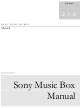 Sony Musicbox Version 2.0.2 Manual