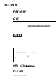 Sony CD Walkman D-FJ65 Operating Instructions Manual