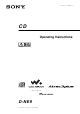 Sony Walkman D-NE9 Operating Instructions Manual