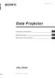 Sony VPL-PX40 Operating Instructions Manual