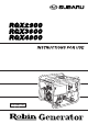 Subaru RGX2900 Generator User Manual