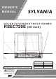Sylvania RSEC720E Owner's Manual