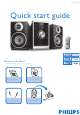 Philips MCM285/07 Quick Start Manual