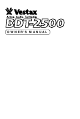 Vestax BDT-2500 Owner's Manual