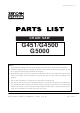 Komatsu G451/G4500 Parts List