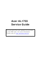 Acer AL1703 Service Manual