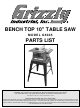 Grizzly G5045 Parts List