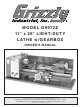 Grizzly G9972Z Owner's Manual