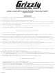 Grizzly H0629 Instructions
