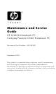 HP Compaq Presario,Presario C300 Maintenance And Service Manual