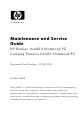 HP Compaq Presario,Presario V4000 Maintenance And Service Manual