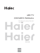 Haier LE40C13800 Owner's Manual