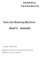 General Technomatic HWK-800 User Manual