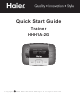 Haier ibiza Rhapsody HHH1A-2G Quick Start Manual