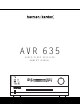 Harman Kardon AVR 635 Owner's Manual