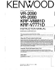 Kenwood KRF-V7771D Instruction Manual