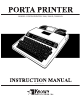 Krown PORTA PRINTER PP2000 Instruction Manual