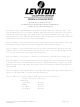 Leviton I 24 Installation And Maintenance Manual