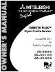 Mitsubishi SR-SDI Owner's Manual