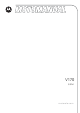 Motorola V170 User Manual