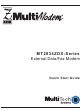 Multitech MultiModem MT2834ZDX Series Quick Start Manual