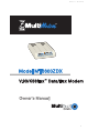 Multitech MultiModem MT5600ZDX Owner's Manual
