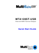 Multitech MTA128ST Quick Start Manual