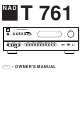 NAD T761 Owner's Manual