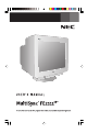 NEC MultiSync FE2111SB User Manual