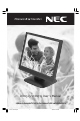 NEC MultiSync LCD1515 User Manual