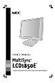 NEC MultiSync LCD1850E User Manual