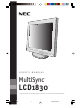 NEC MultiSync LCD1830 User Manual