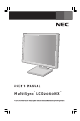 NEC MultiSync LCD2060NX User Manual