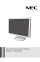 NEC MultiSync LCD2070WNX User Manual