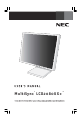 NEC MultiSync LCD2080UX+ User Manual
