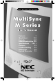 NEC MultiSync M500 User Manual