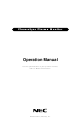 NEC PlasmaSync 42XM2 Operation Manual